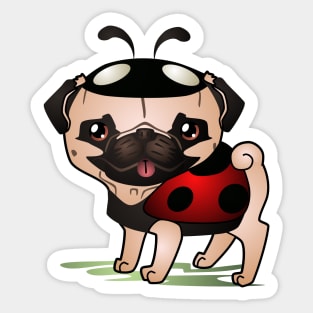 Lady Pug Sticker